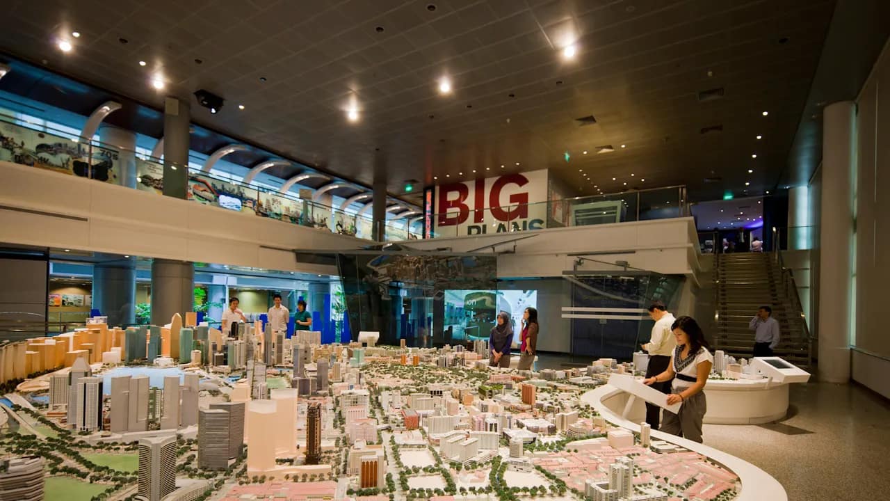 Digital display at Singapore City Gallery